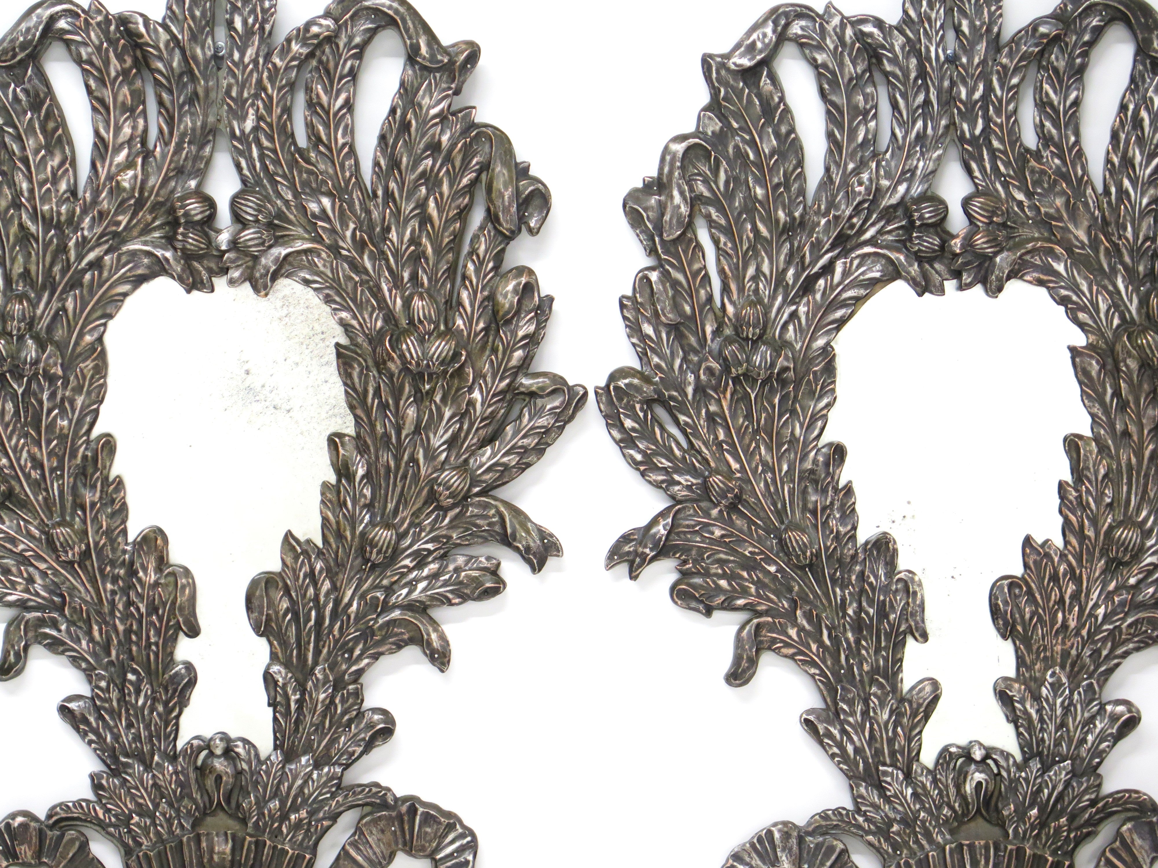 A Pair of Silver Plate Mirrors