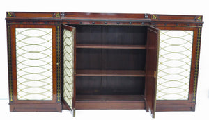 English Regency Brass Inlaid Mahogany and Ebony Cabinet