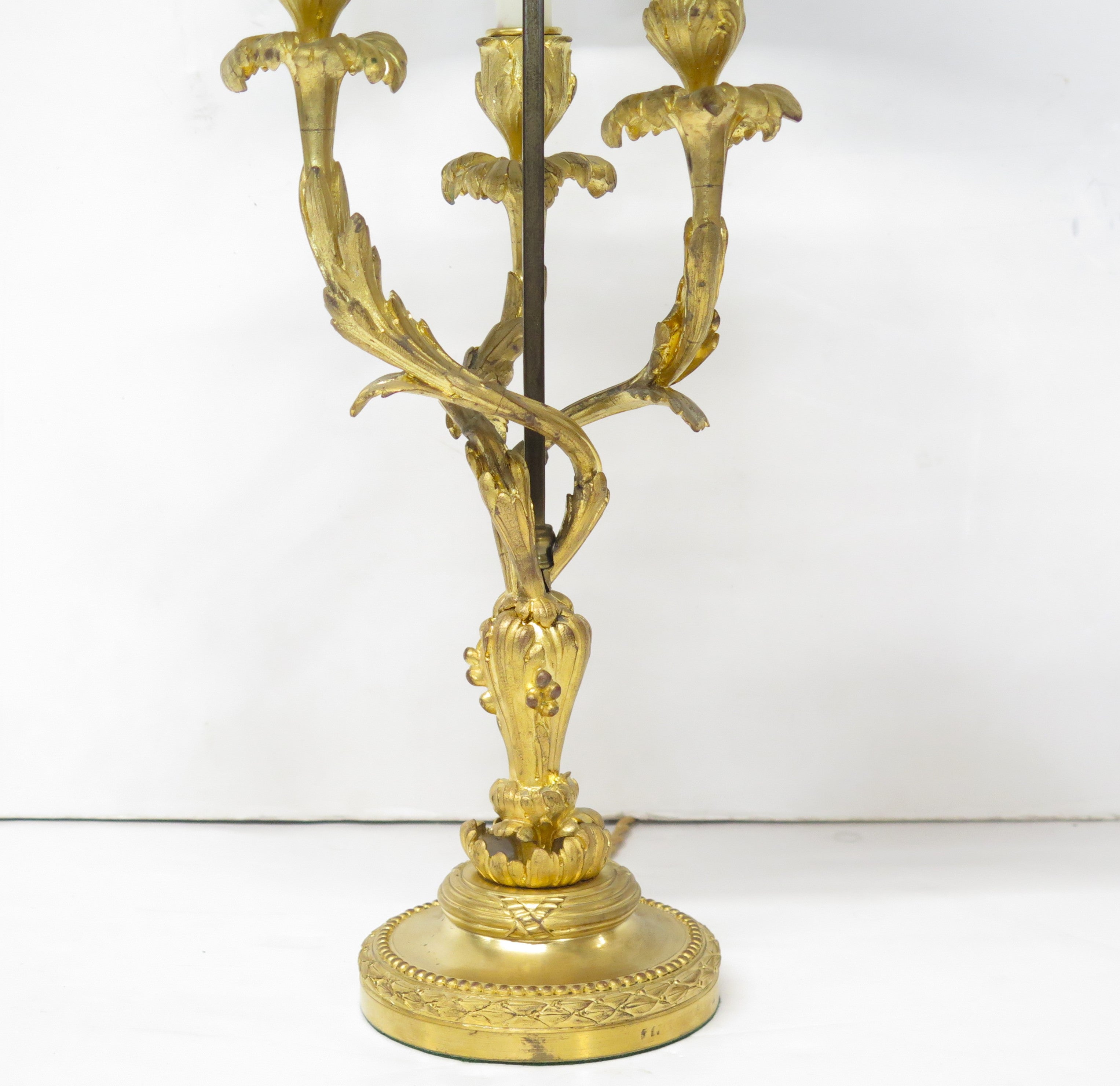 French Louis XV Style Ormolu Three-arm Bouillotte Lamp