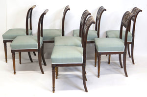 Set of Eight Neoclassical Chairs in the Style of Henri Jacob (French, 1753-1824)