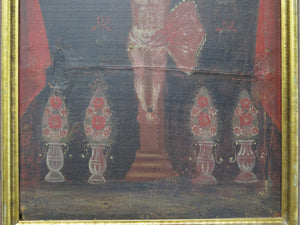 18th Century Spanish Colonial Oil on Canvas Painting