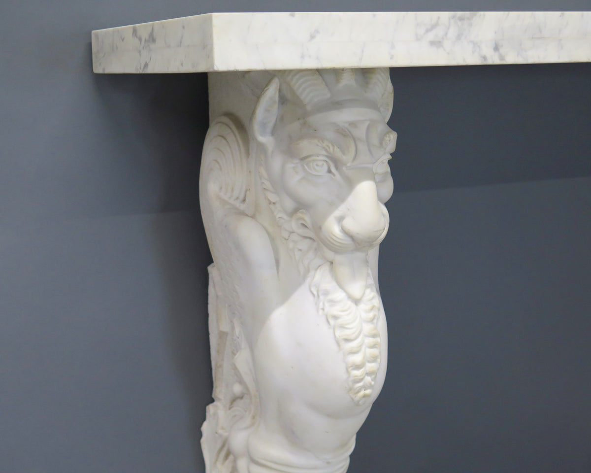 Neoclassical / Ancient Roman-Style Carrera Marble Console Table – Nick ...