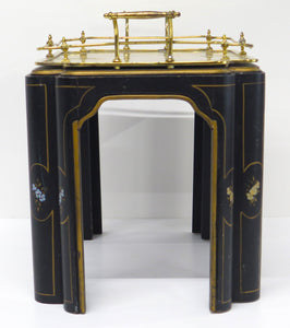 A Diminutive Brass Cocktail Table