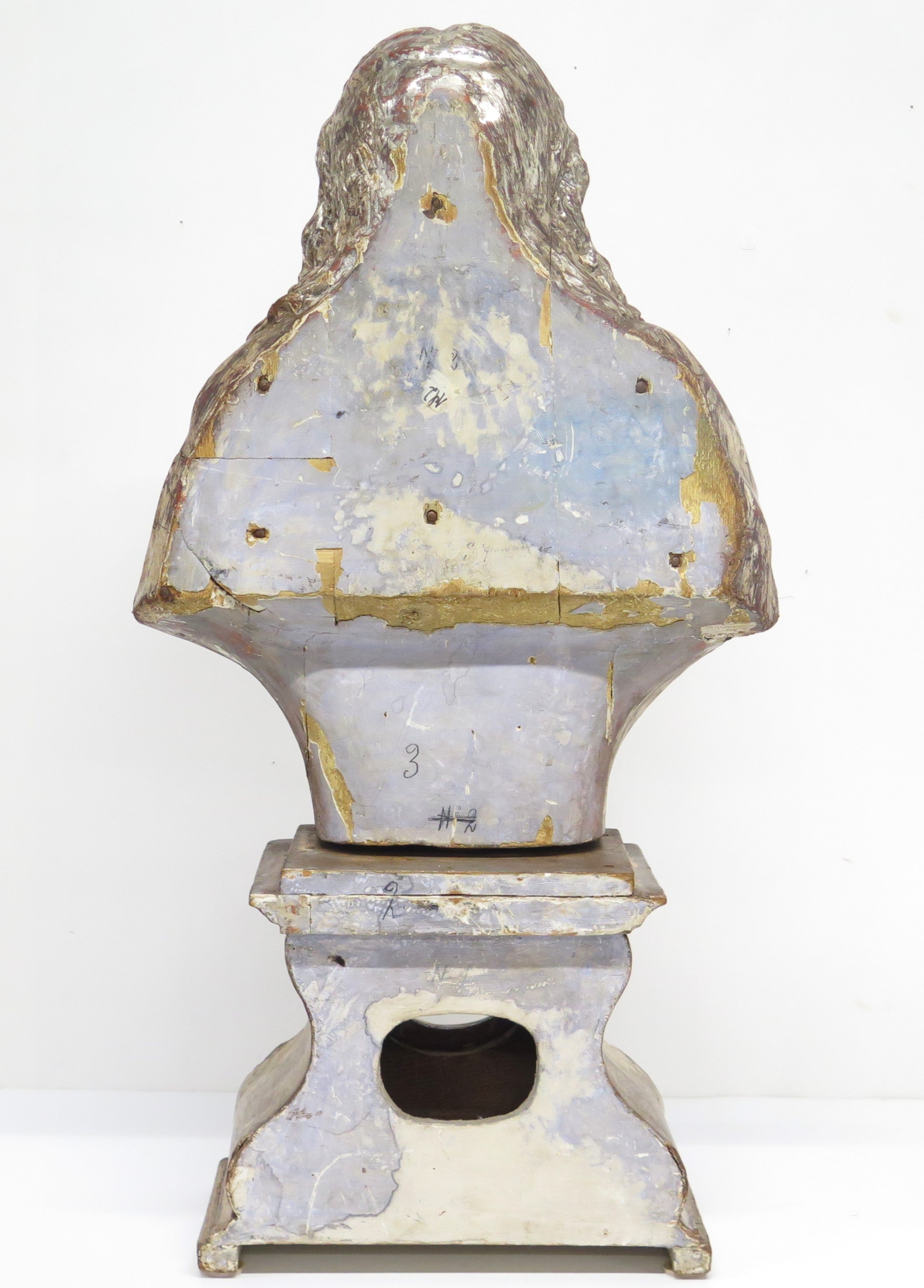 1# 18th Century Italian Silver Gilt Reliquary Bust