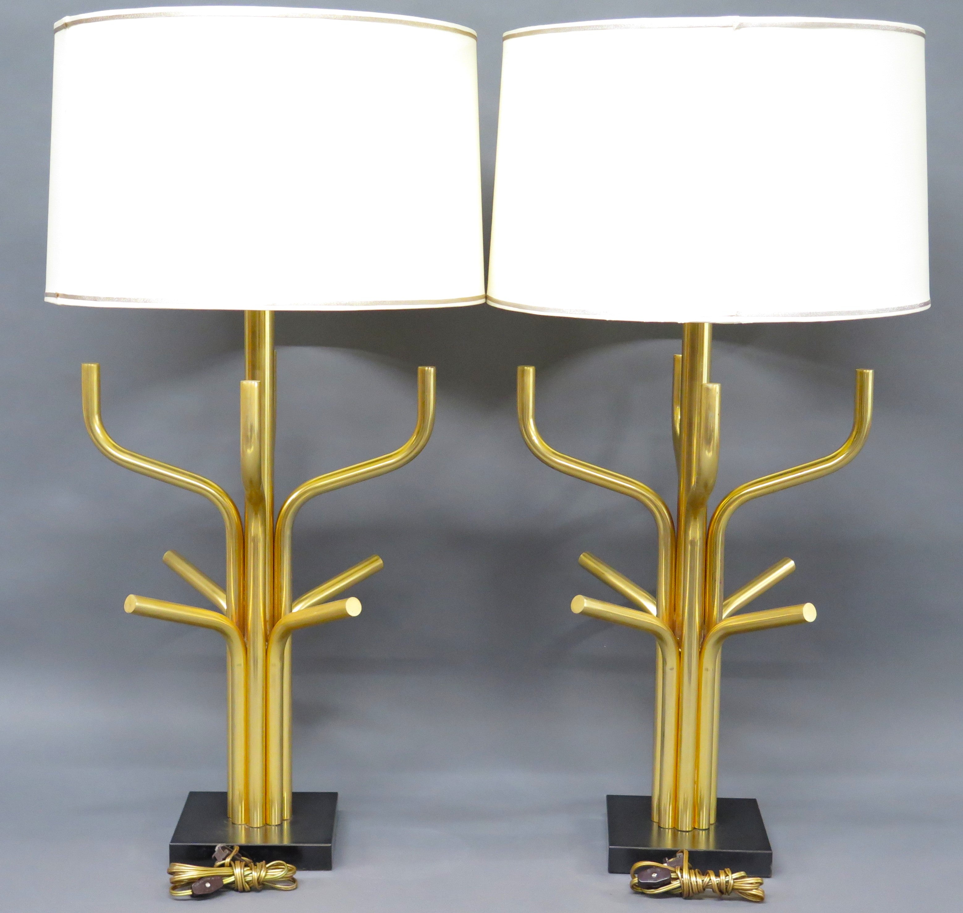 A Pair of Fine French Gilt Bronze Lamps