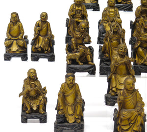 Set of 18 Chinese Giltwood Immortals