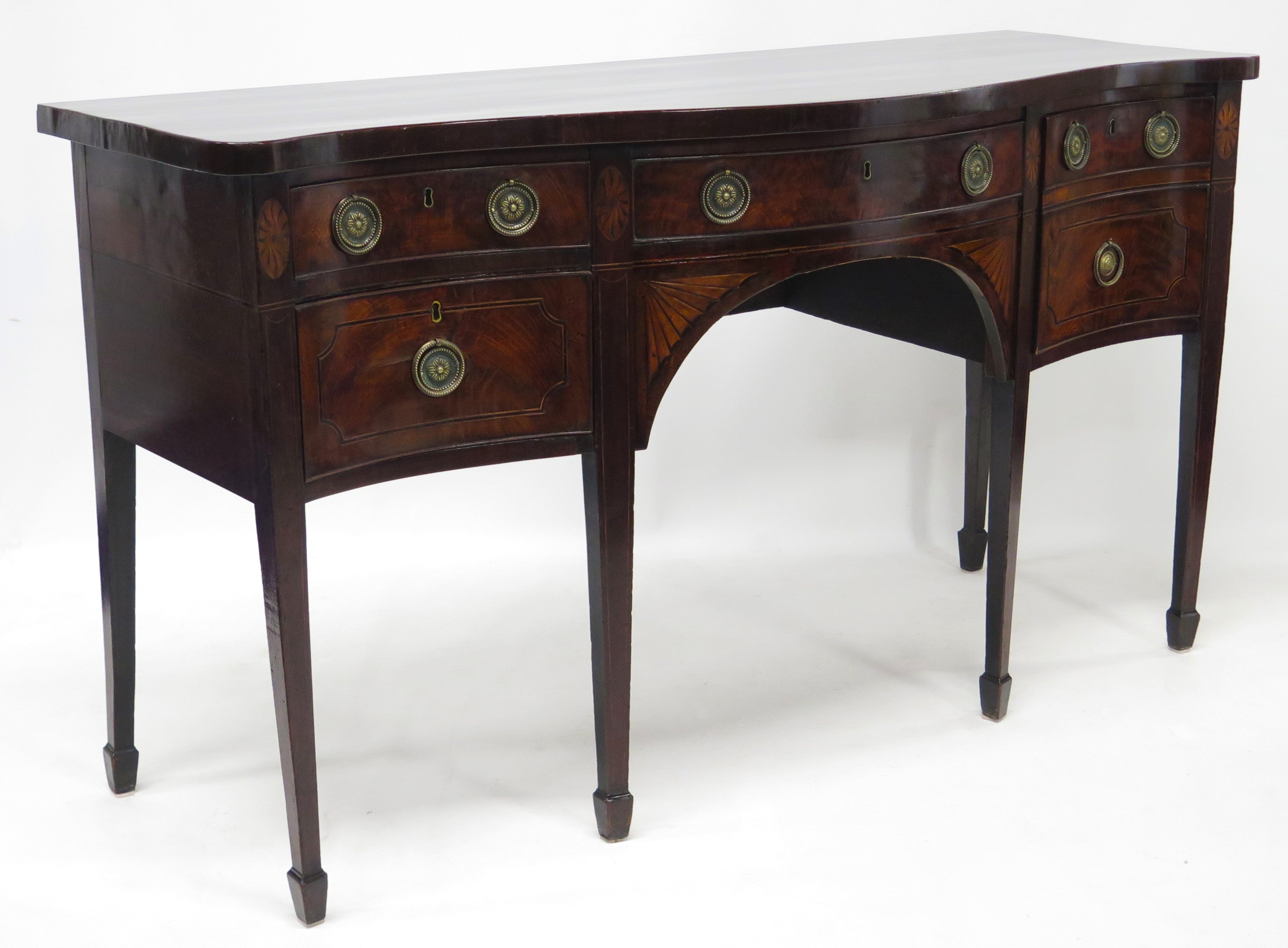 A George III Serpentine Front Mahogany Sideboard