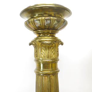A Pair of Large, Impressive Mid-19th Century Gilt Bronze Torchieres