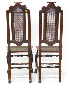 A Pair of William and Mary Walnut Side Chairs