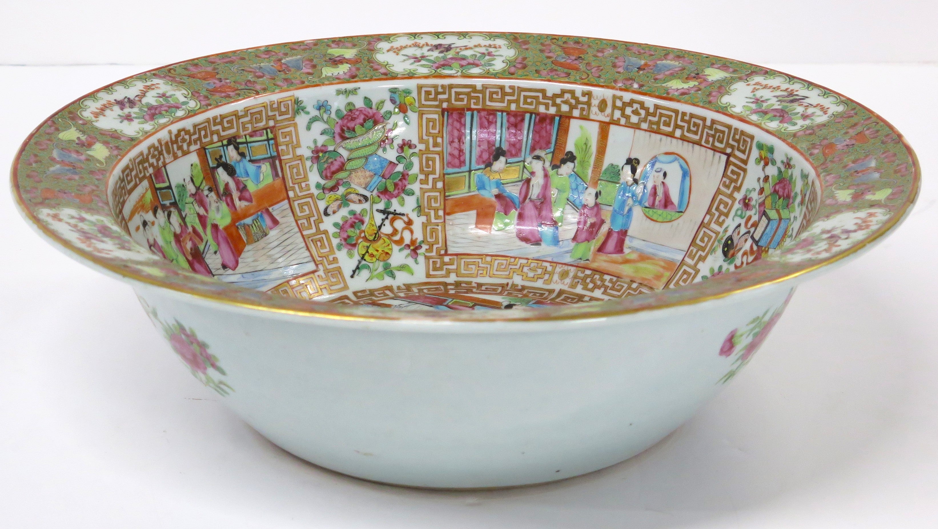 A Fine Large Chinese Export Rose Medallion Bowl