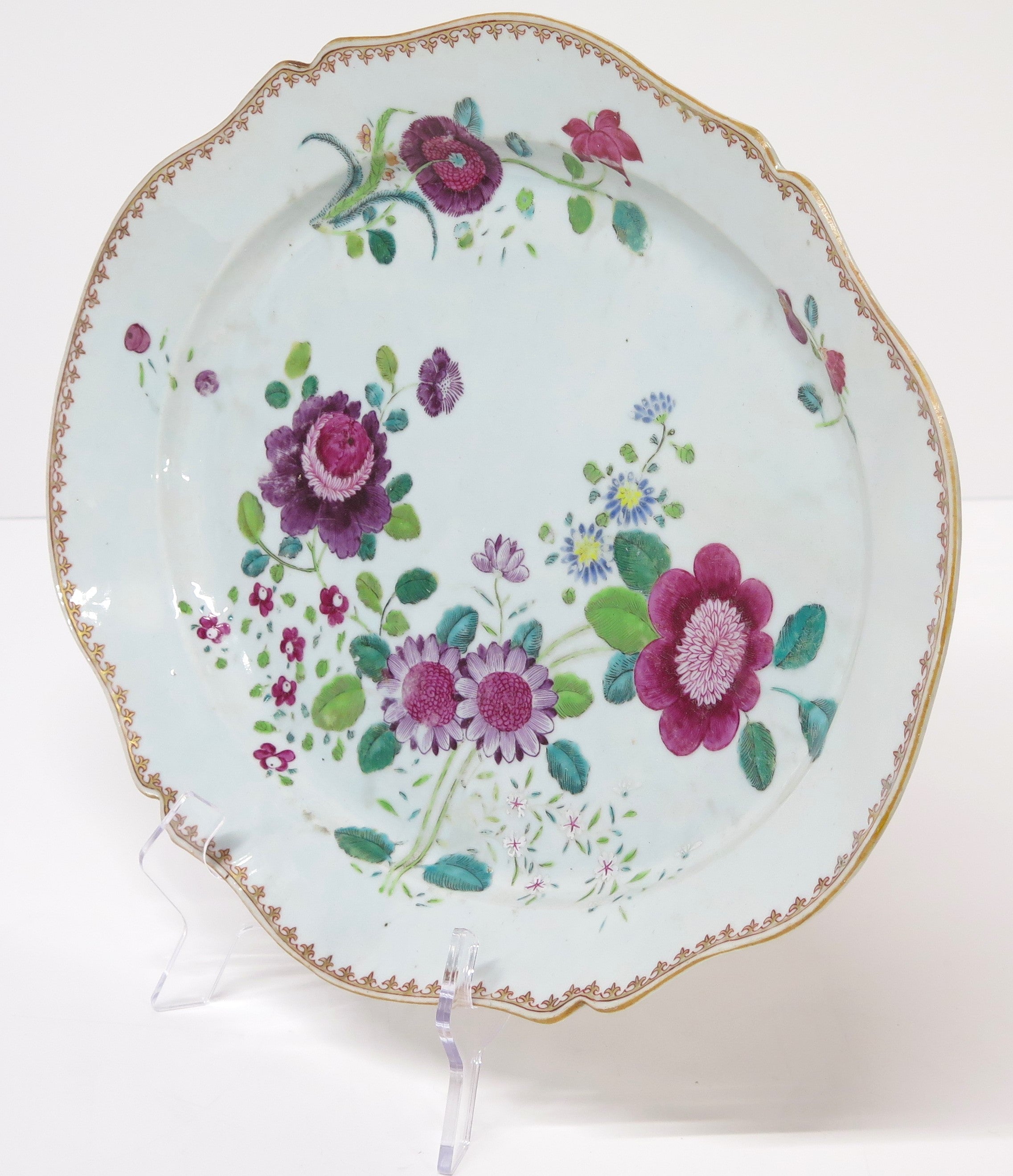 A Famille Rose Meat Plate