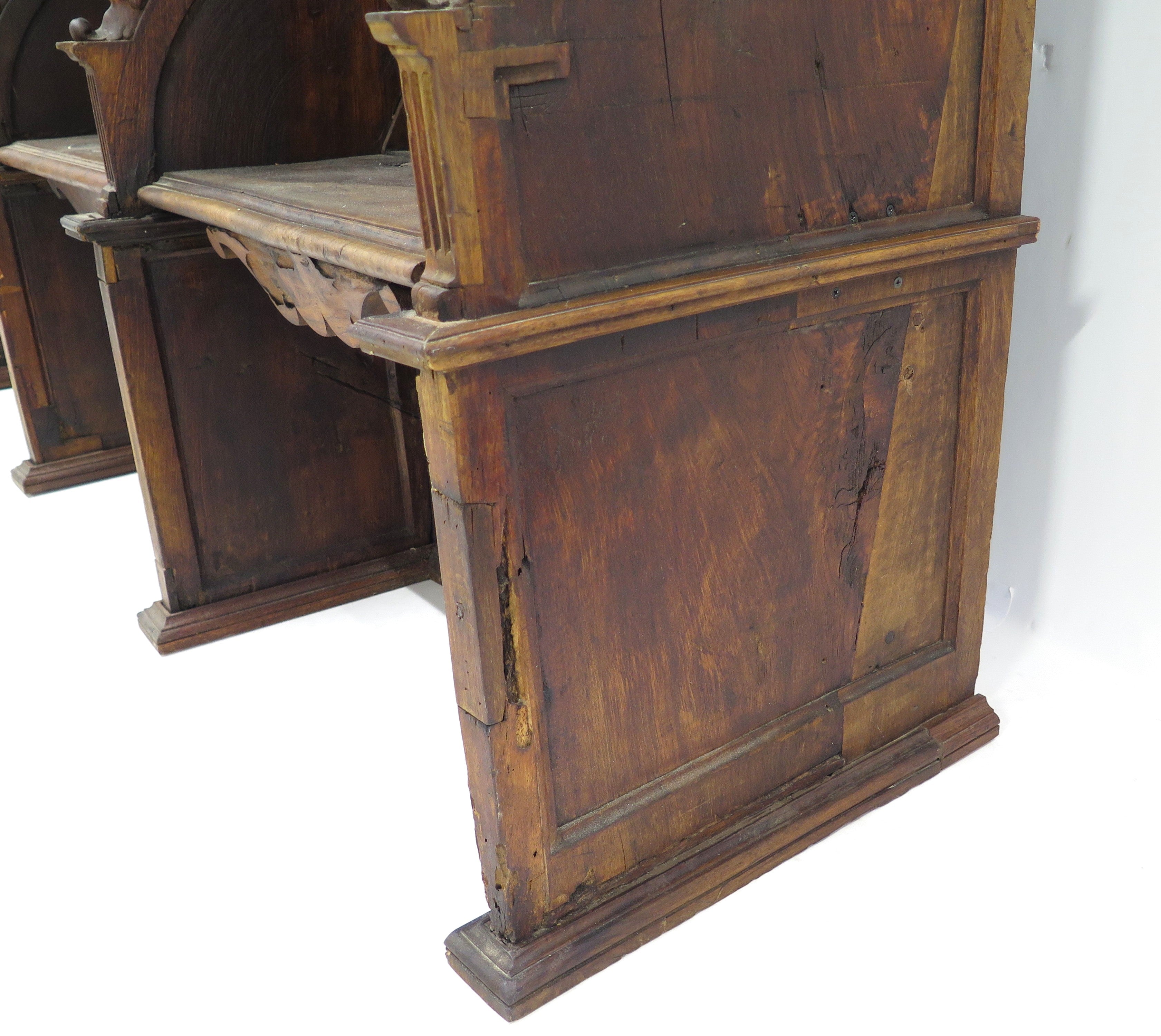 17th Century French carved walnut choir stalls