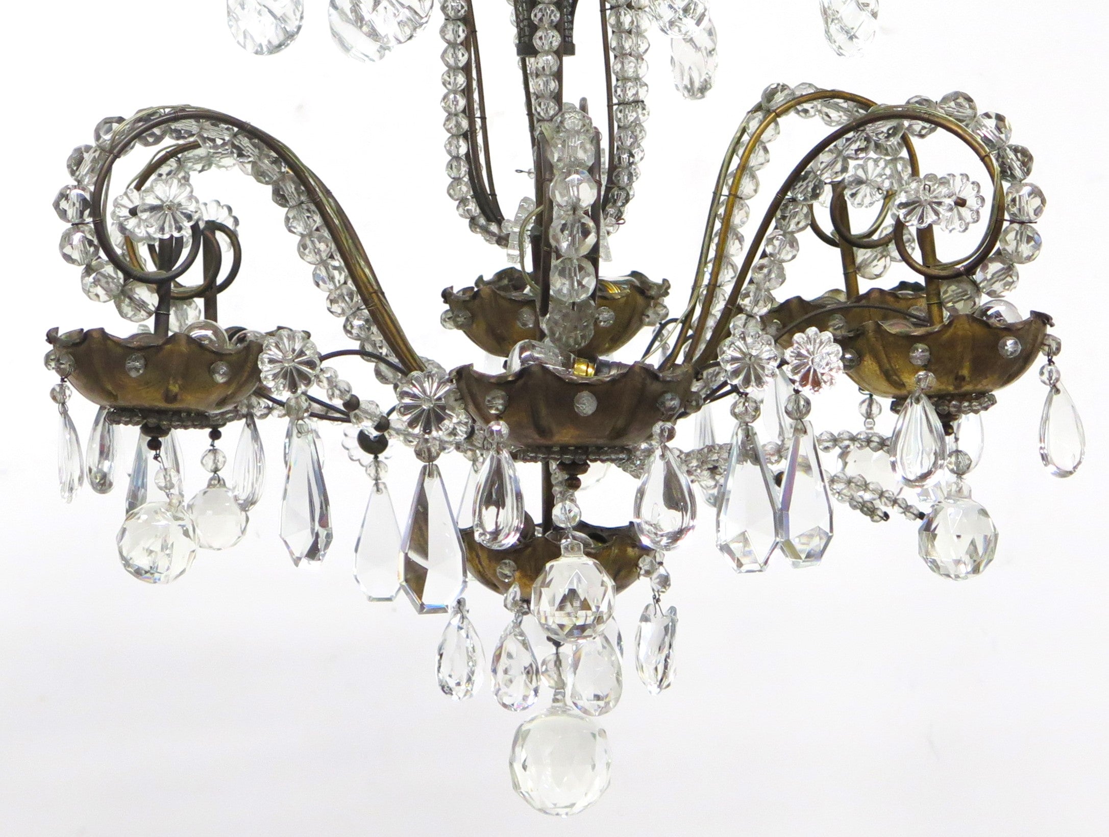 Art Deco Six-Light Chandelier by Maison Jansen