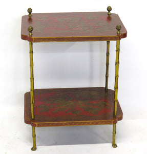 Maison Bagues Red Japanned Side Table