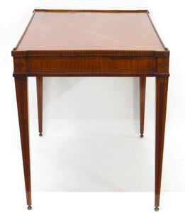 A Late 18th / Early 19th Century Dutch Marquetry Inlaid Veneered Silver Table