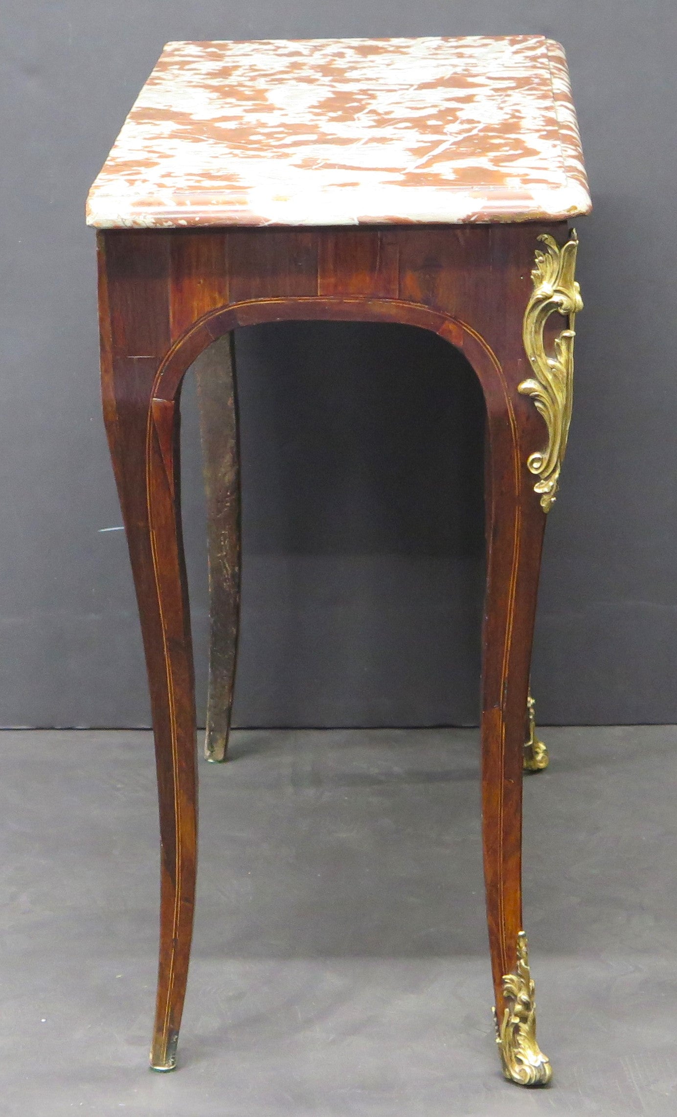 A Small Louis XV Marble Topped Console Table