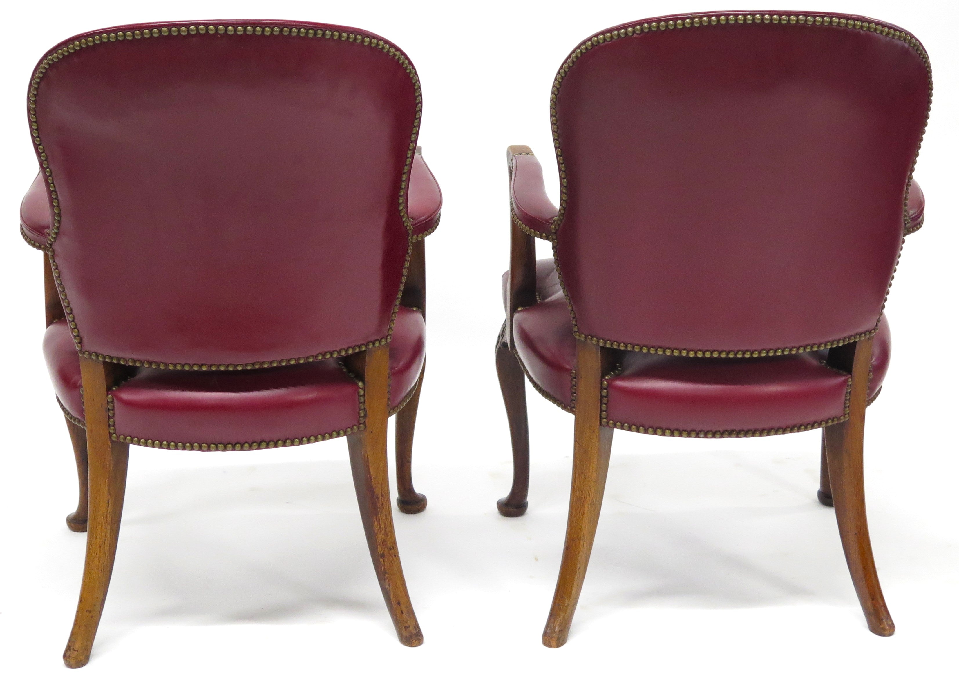 Pair of Georgian-Style Mahogany Elbow Chairs