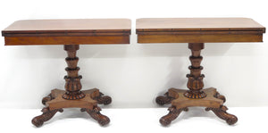 A Matched Pair of William IV Rosewood Games Tables