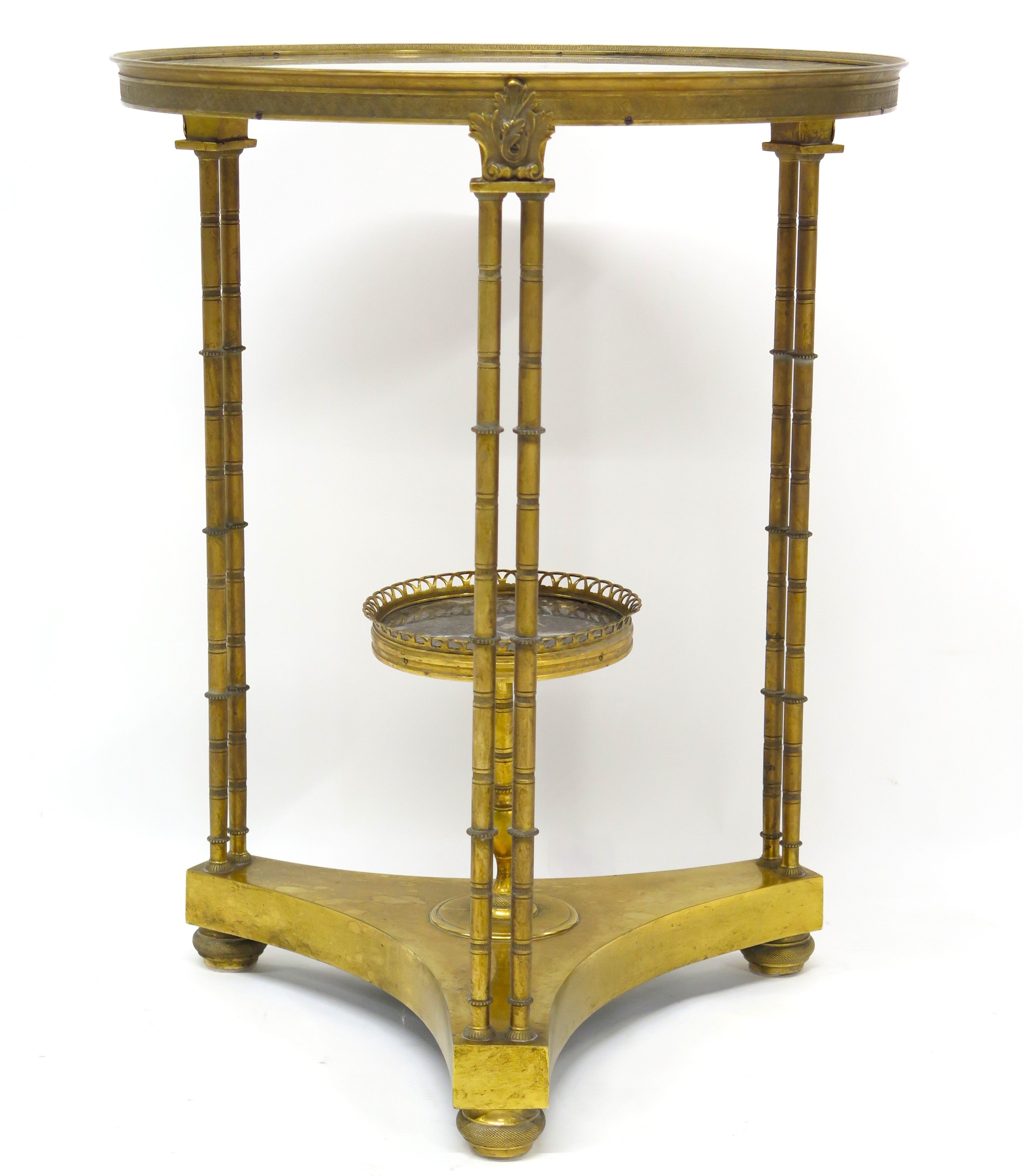 A Louis XVI Style Gilt Bronze Gueridon