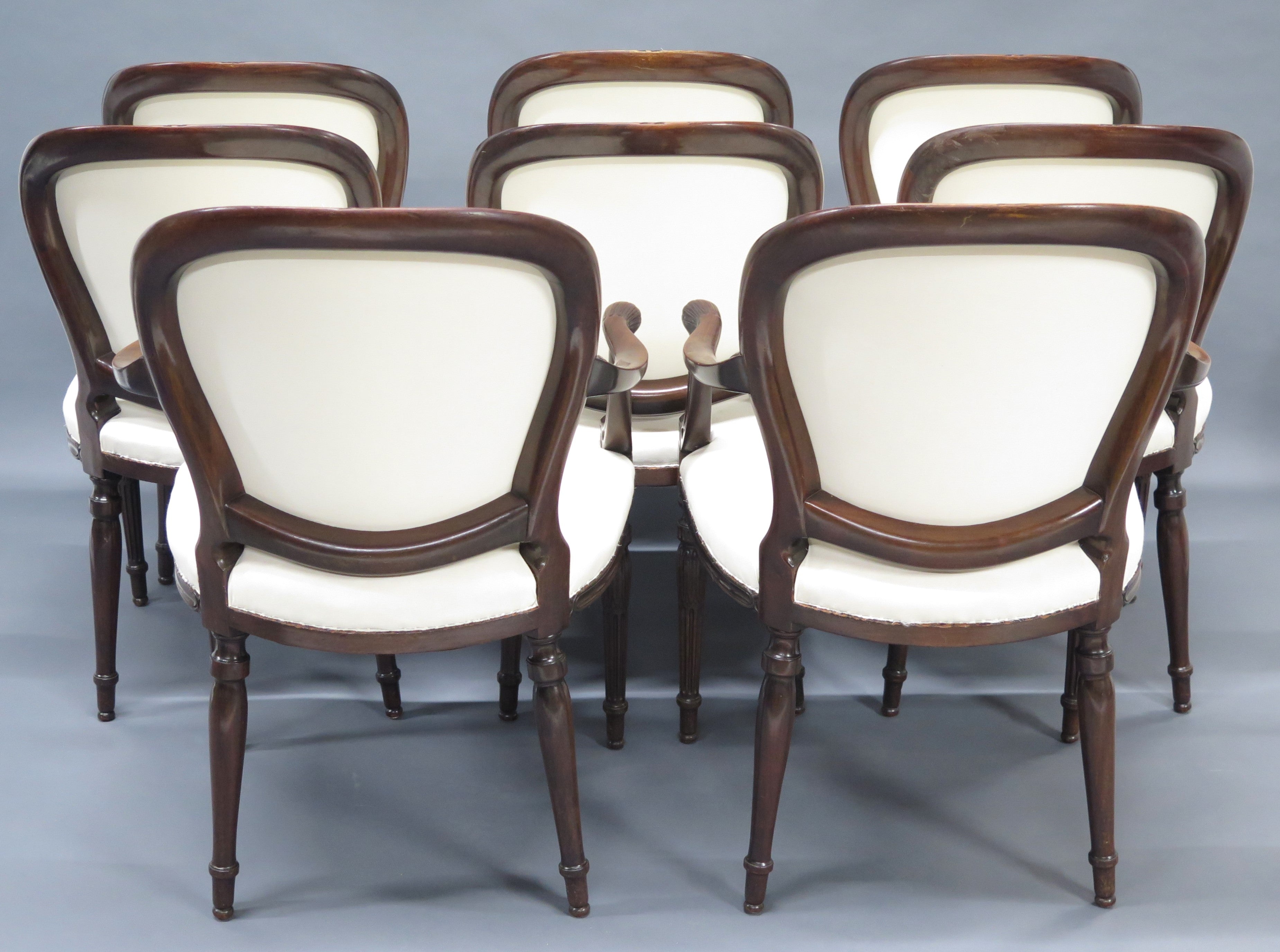 Set of Eight (8) George III Mahogany Dining Chairs