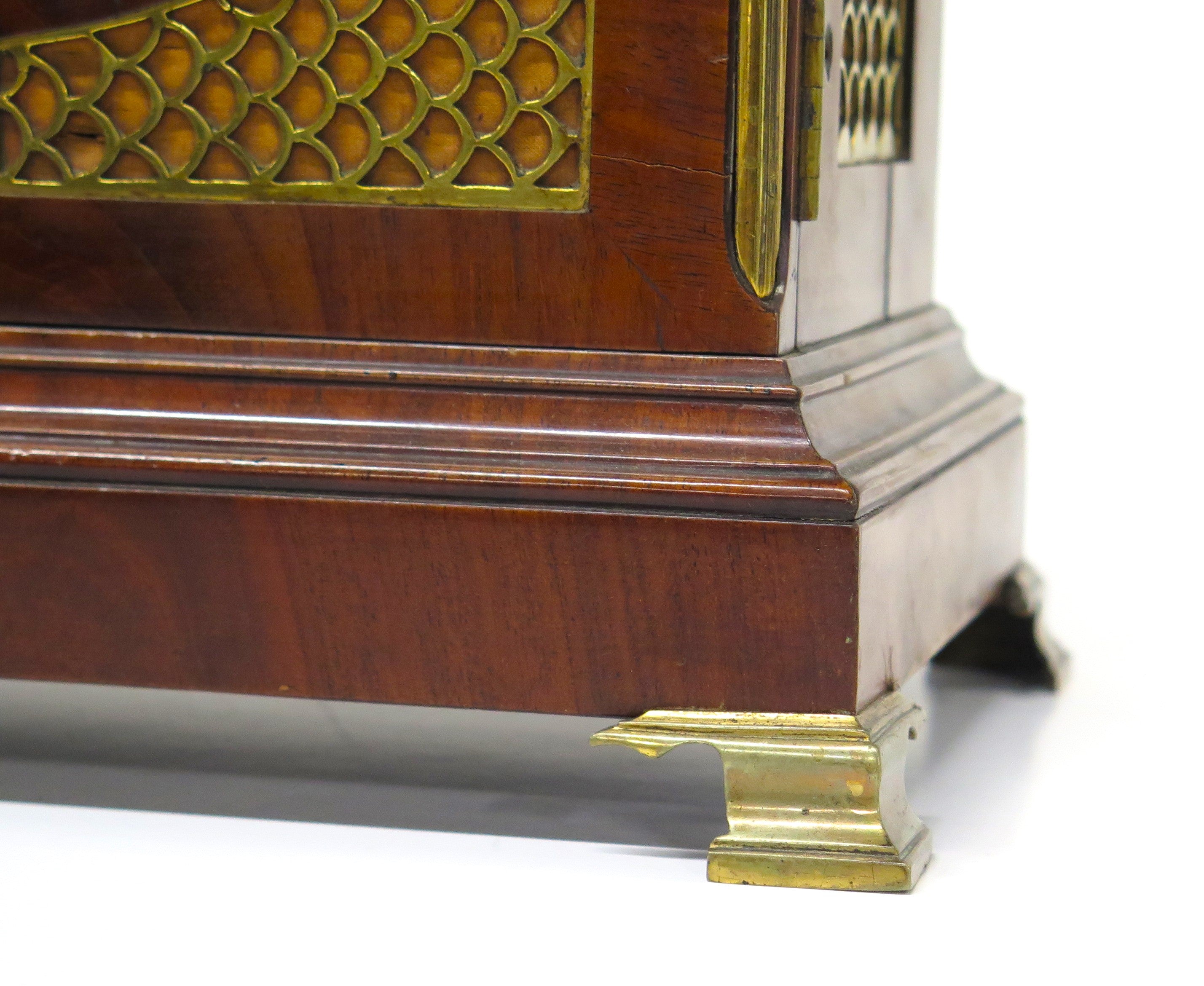 George II Mahogany Arched-Top Bracket Clock by Sly, Weymouth, England