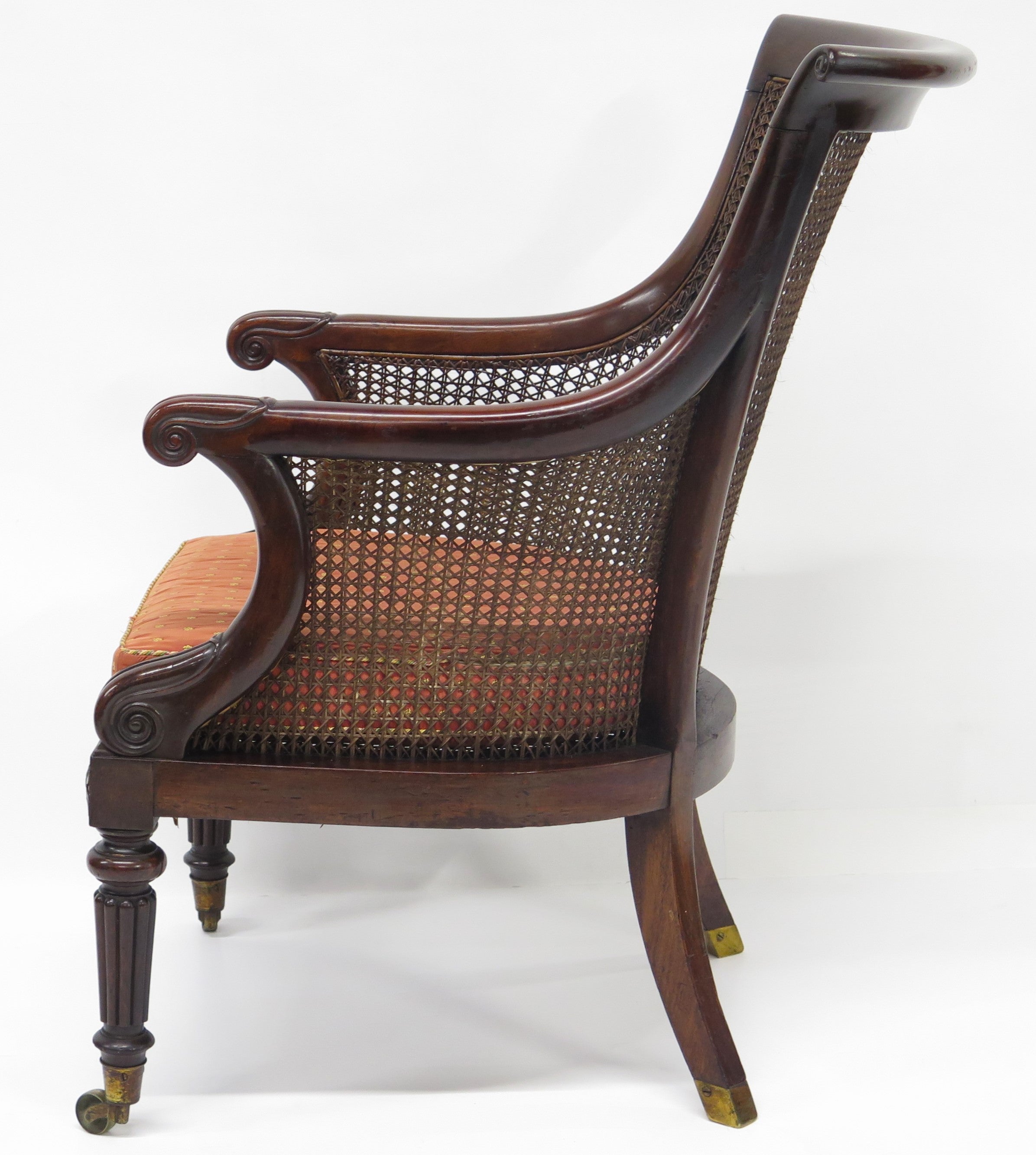 English Regency Caned Library Chair, possibly Gillows