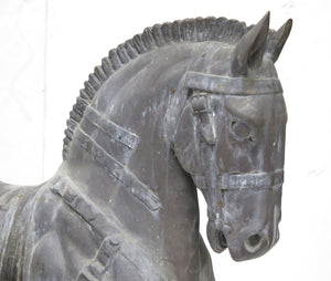 A Well-made Bronze Etruscan War Horse Sculpture