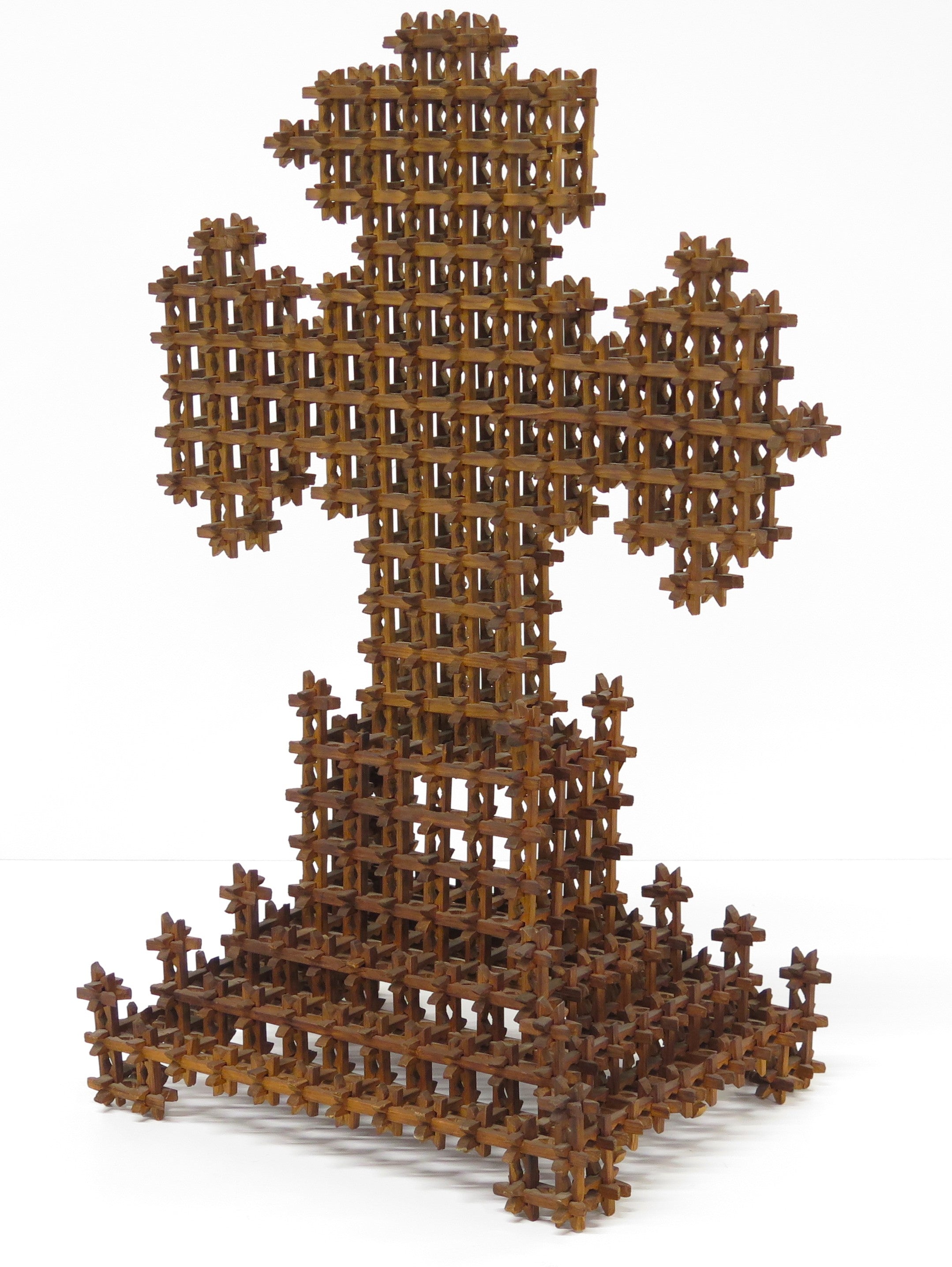 A Large Scale American Folk "Tramp Art" Cross