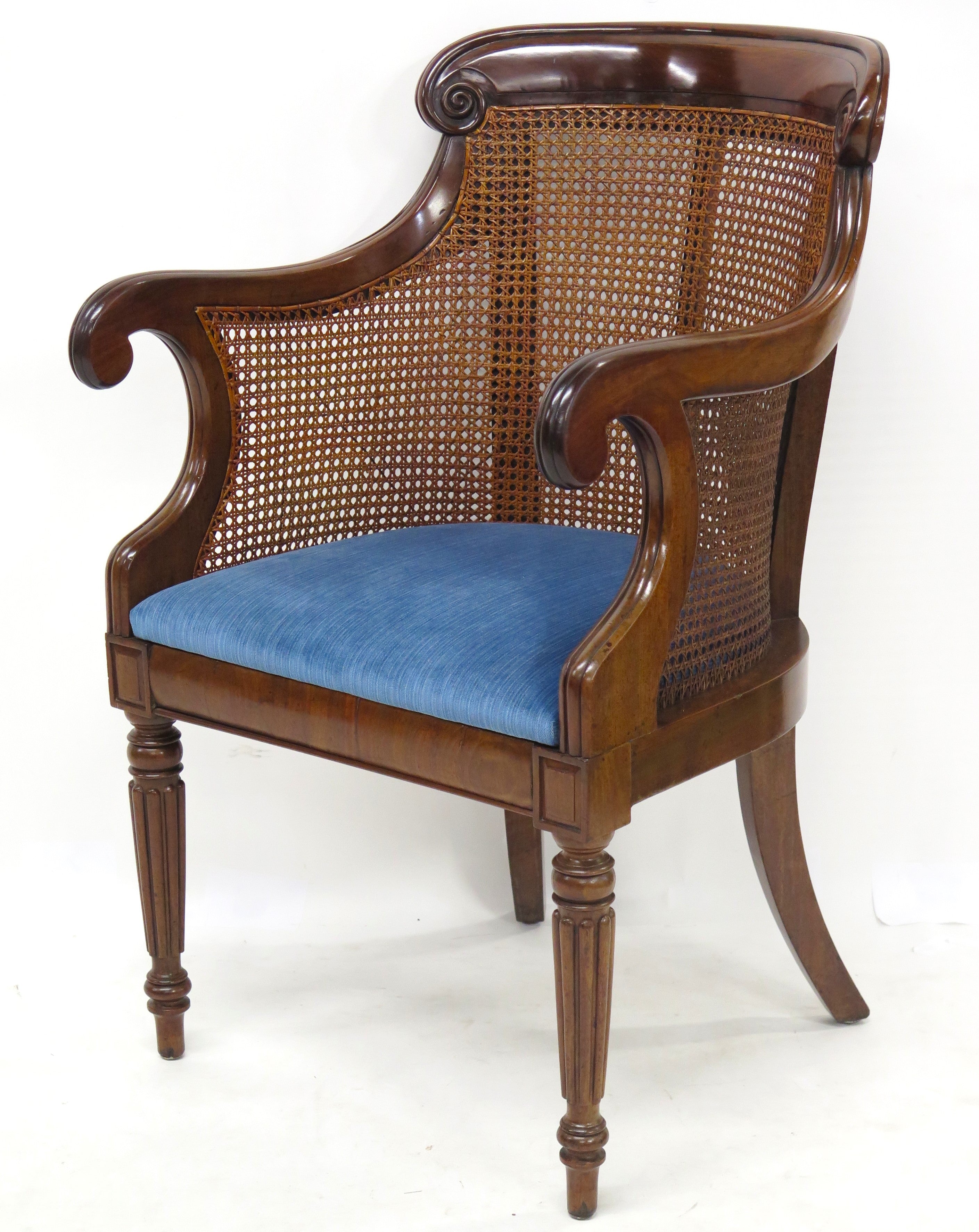 English Regency Mahogany Library Chair