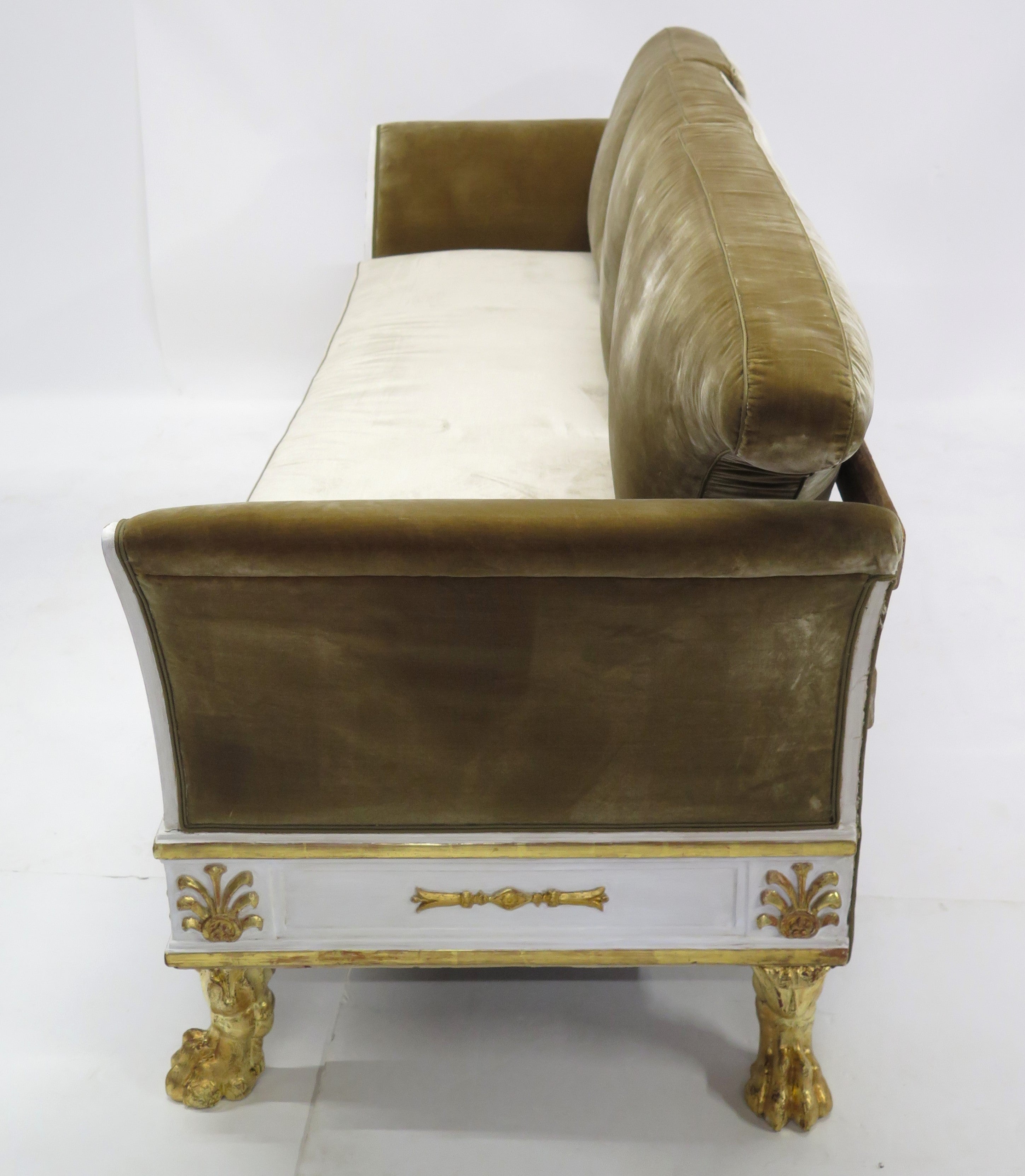 A Beautiful Late Regency Polychrome Settee