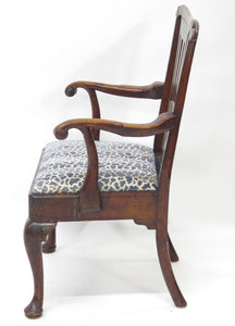 A George III Chippendale Style Mahogany Armchair