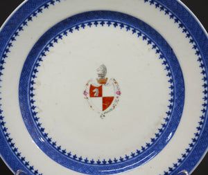 Pair of Chinese Export Armorial Plates / Marsh Family, Circa 1790