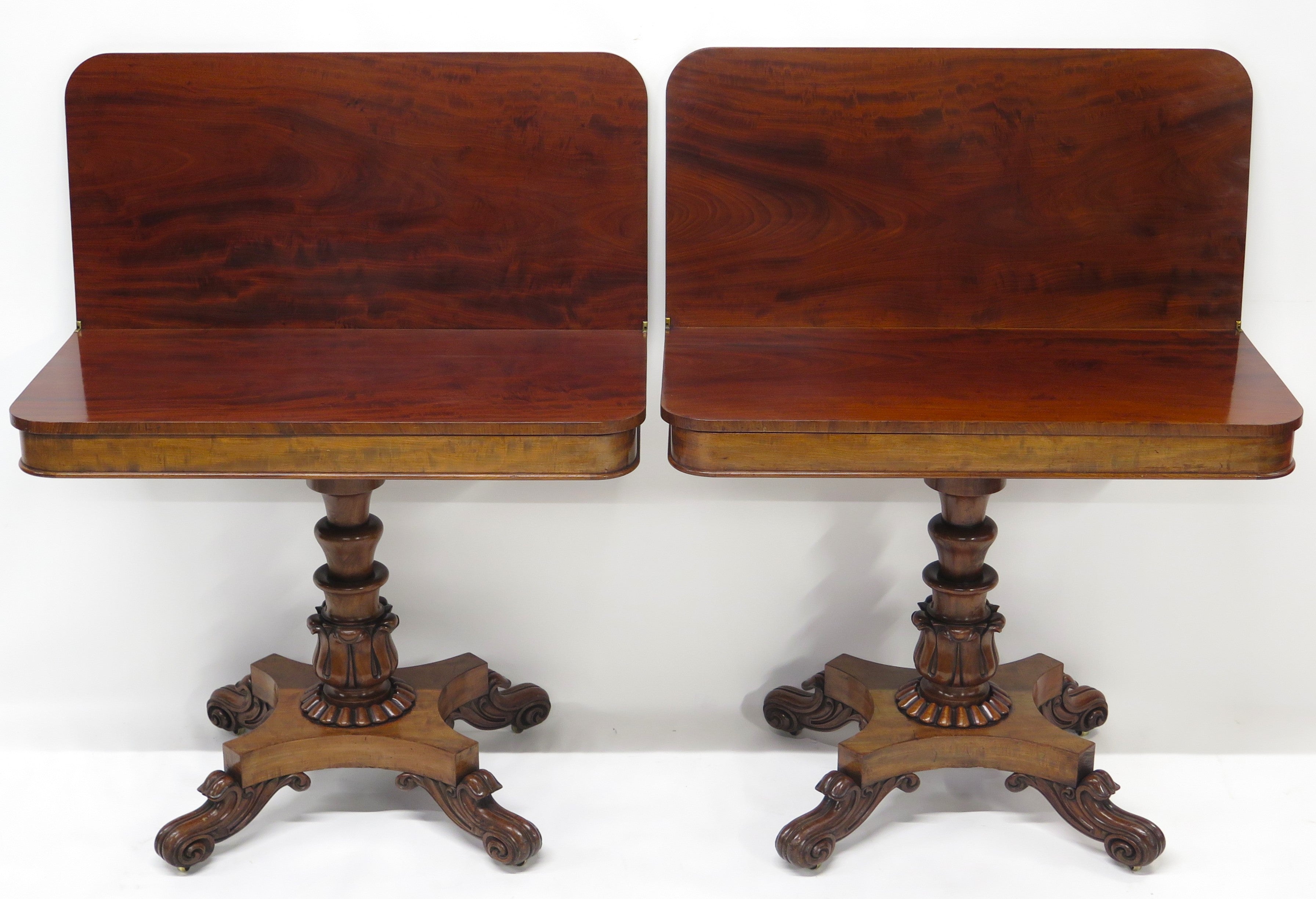 A Matched Pair of William IV Rosewood Games Tables