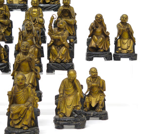 Set of 18 Chinese Giltwood Immortals