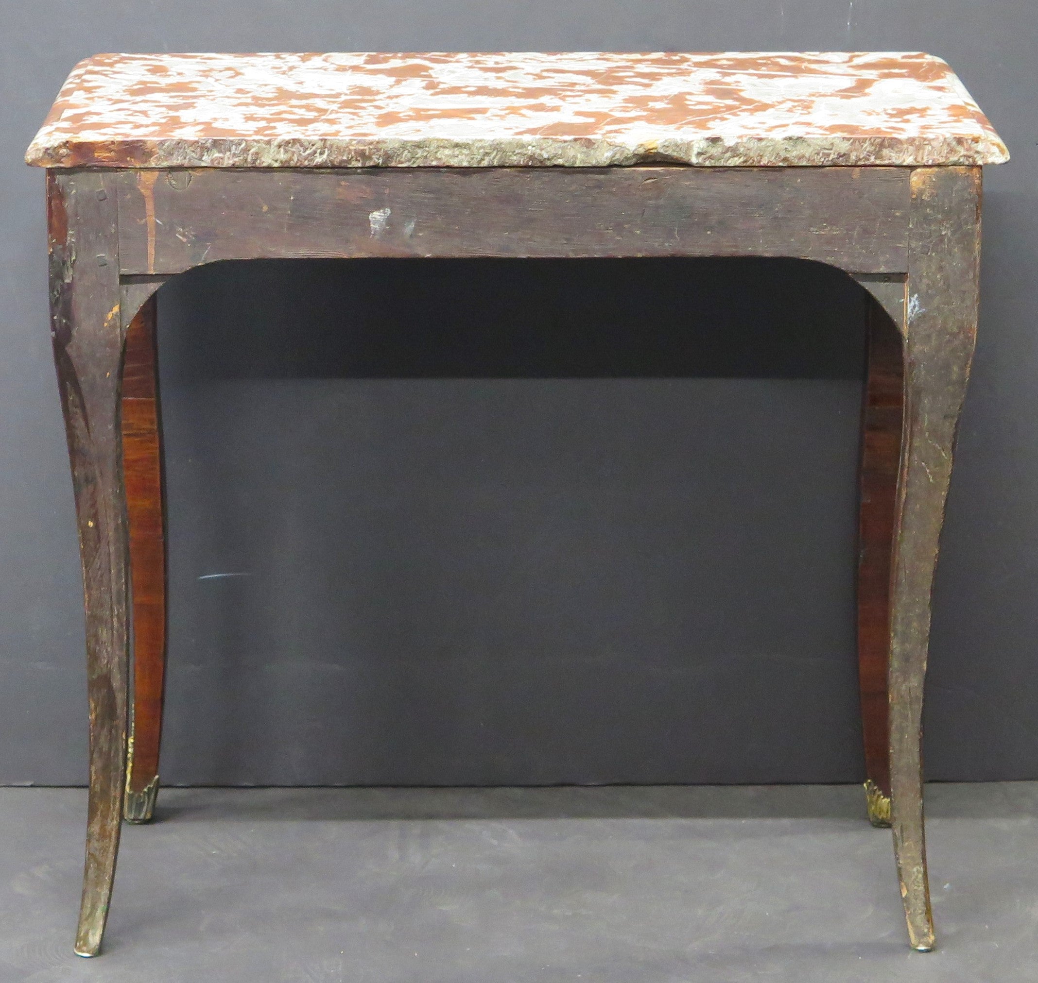 A Small Louis XV Marble Topped Console Table