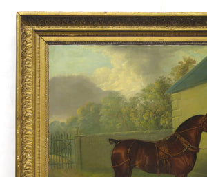 "Carriage Horse and Groom" Attributed to David Dalby (English, 1794-1836)
