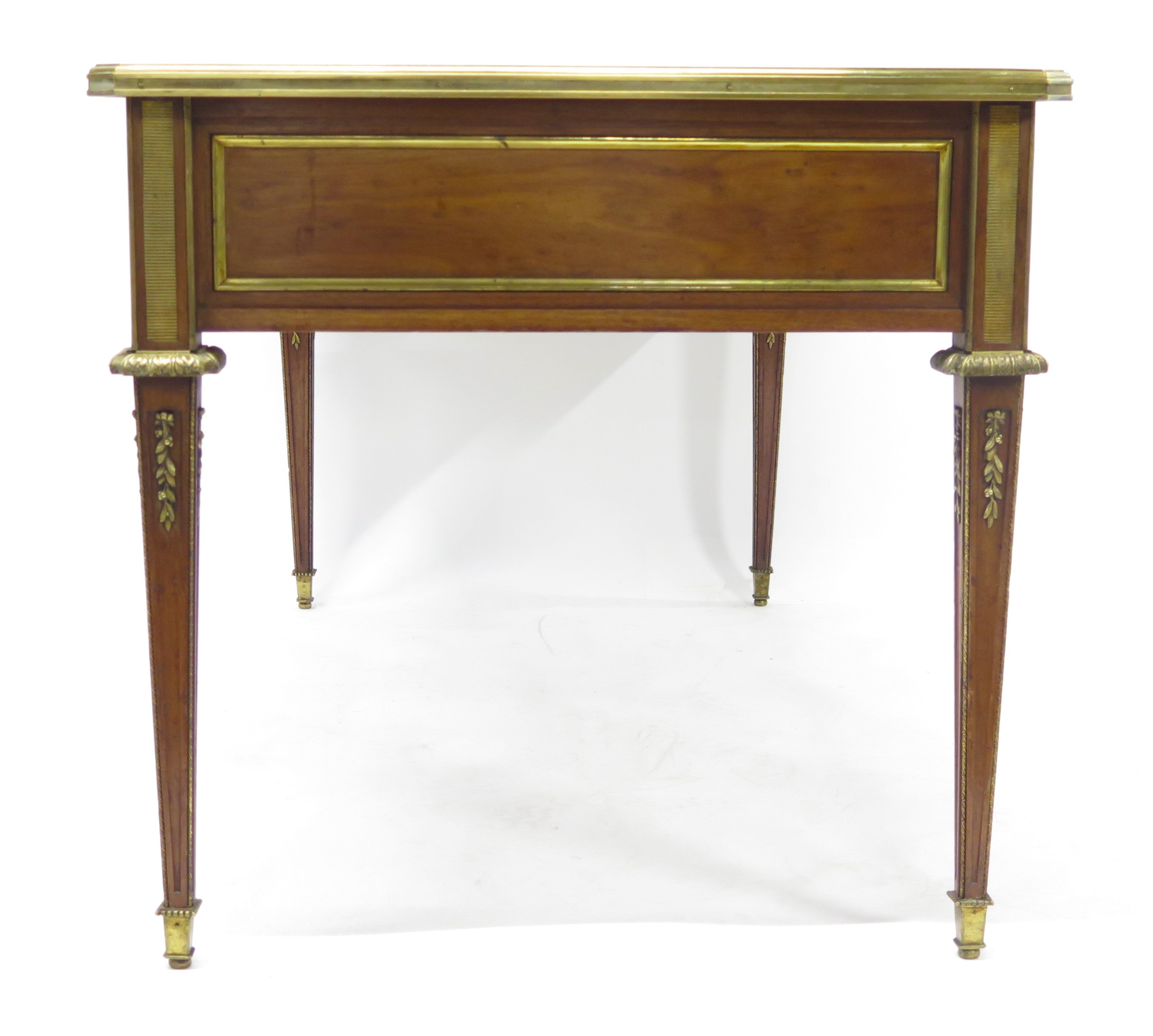 Late 19th Century Louis XVI Style Plum Pudding Mahogany Writing Desk