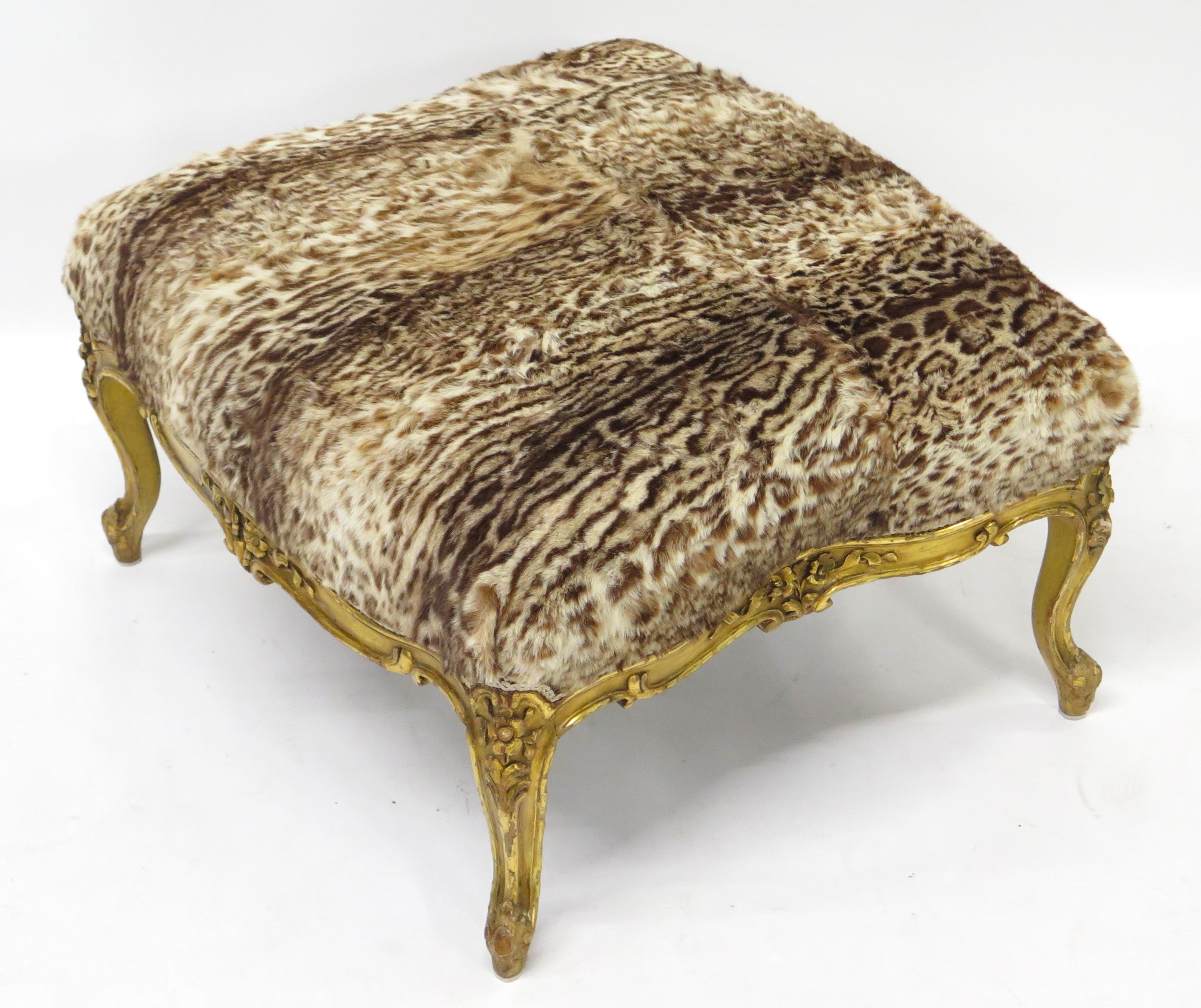 A 19th Century Louis XV Style Giltwood Tabouret