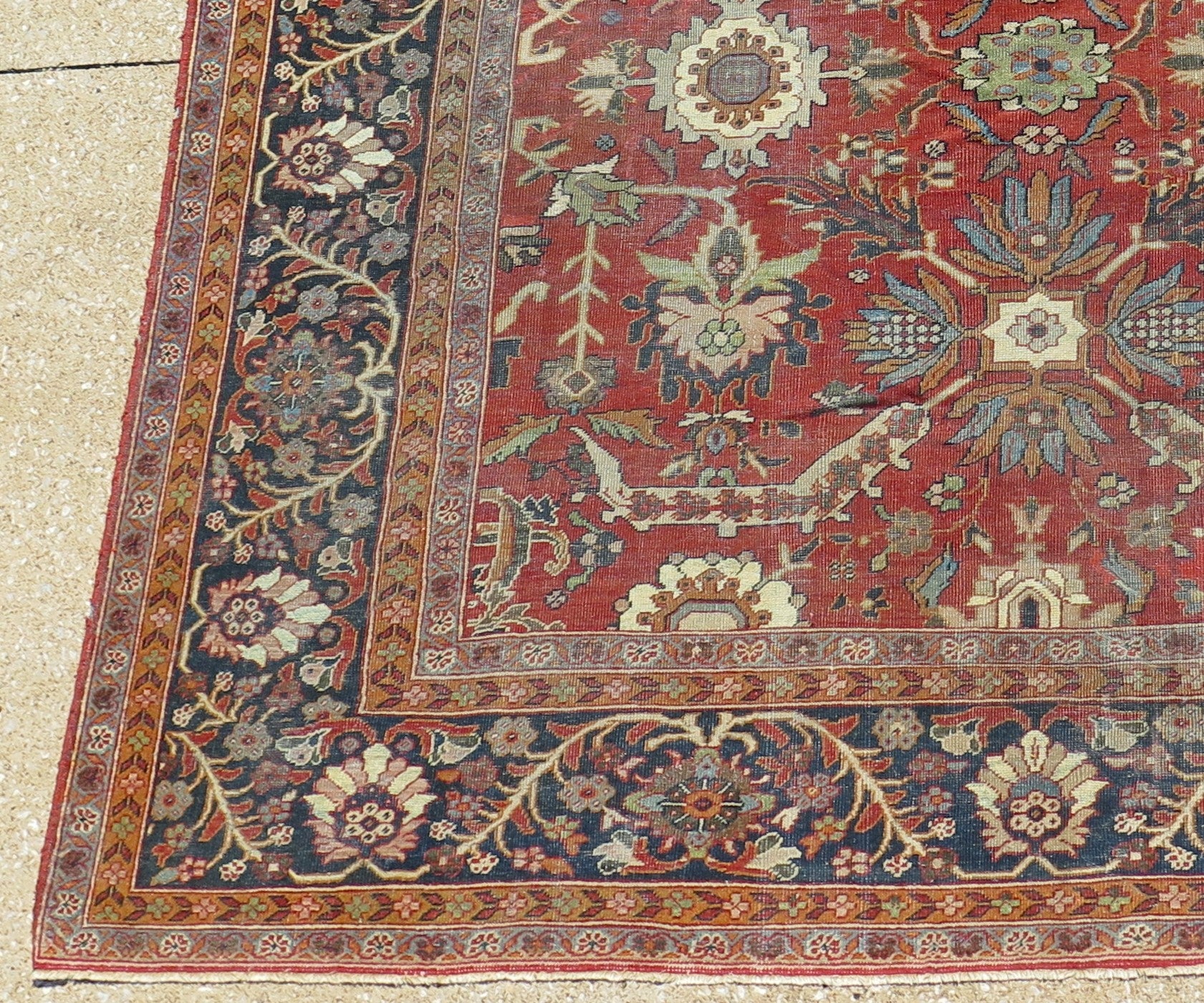 Antique Persian Heriz Carpet