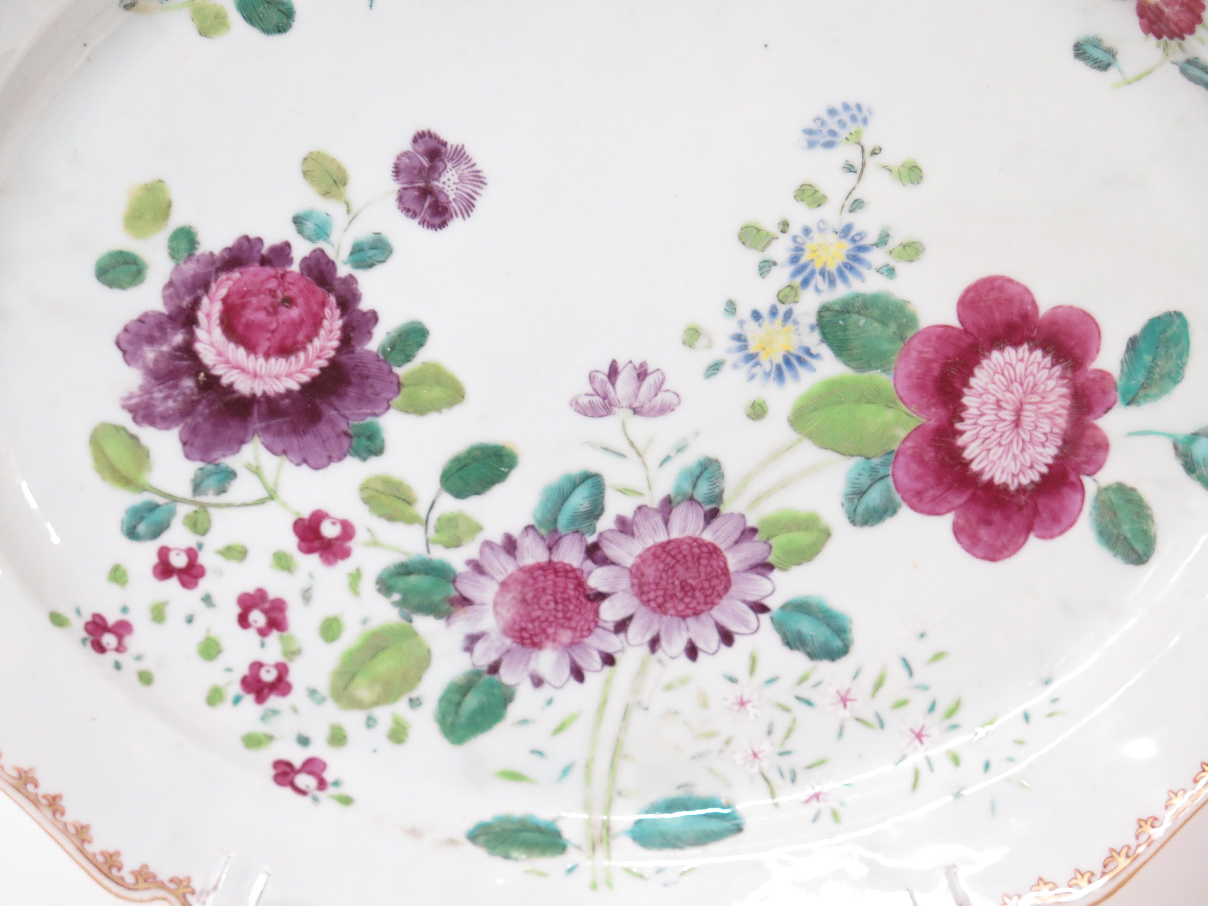 A Famille Rose Meat Plate