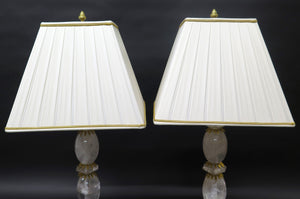A Pair of Rock Crystal Lamps