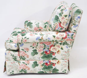 Down Filled Club Chair with Rolled Arms