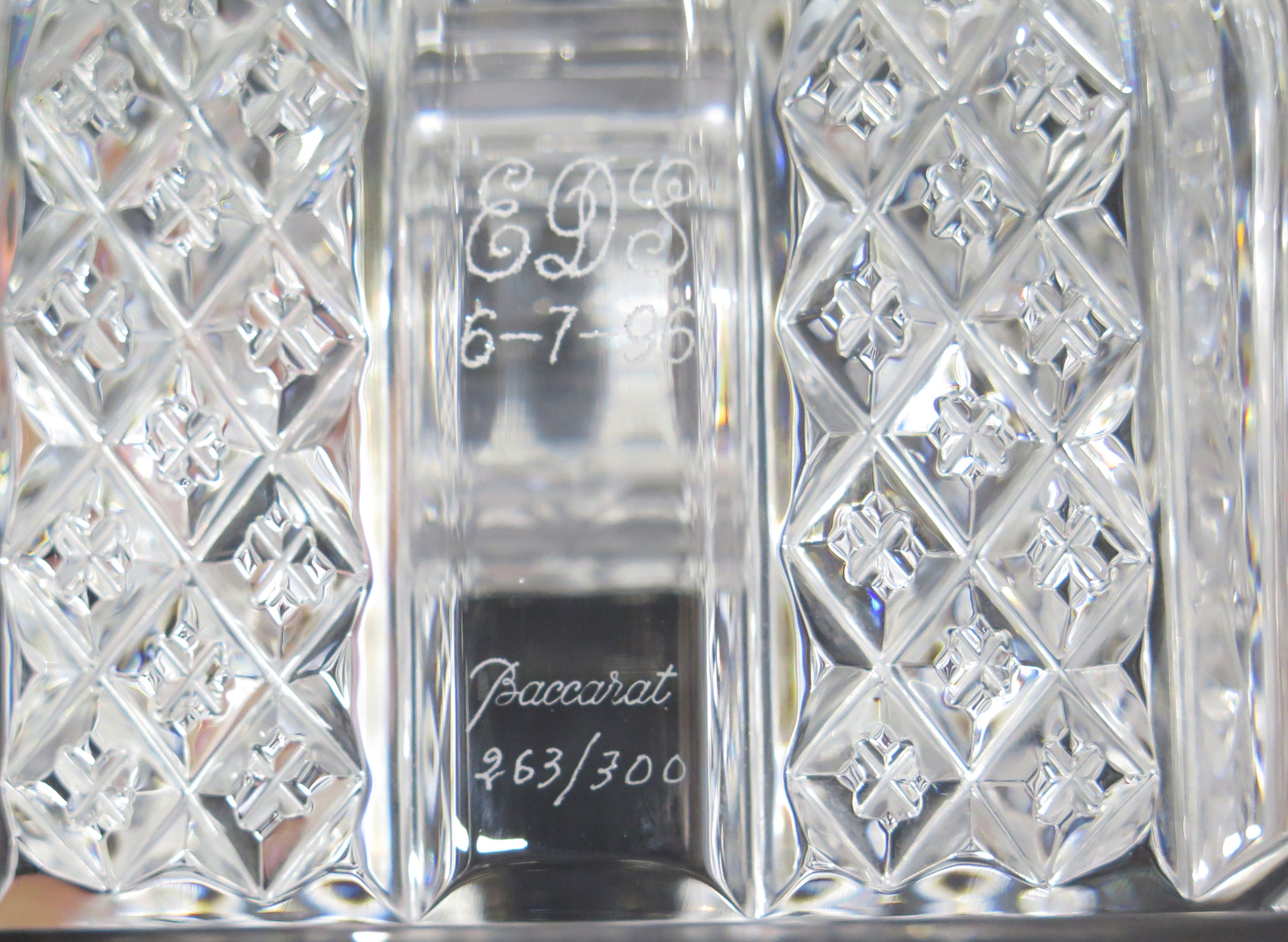 Baccarat Cut Crystal Limited Edition "Zola" Encrier / Inkwell, 1988