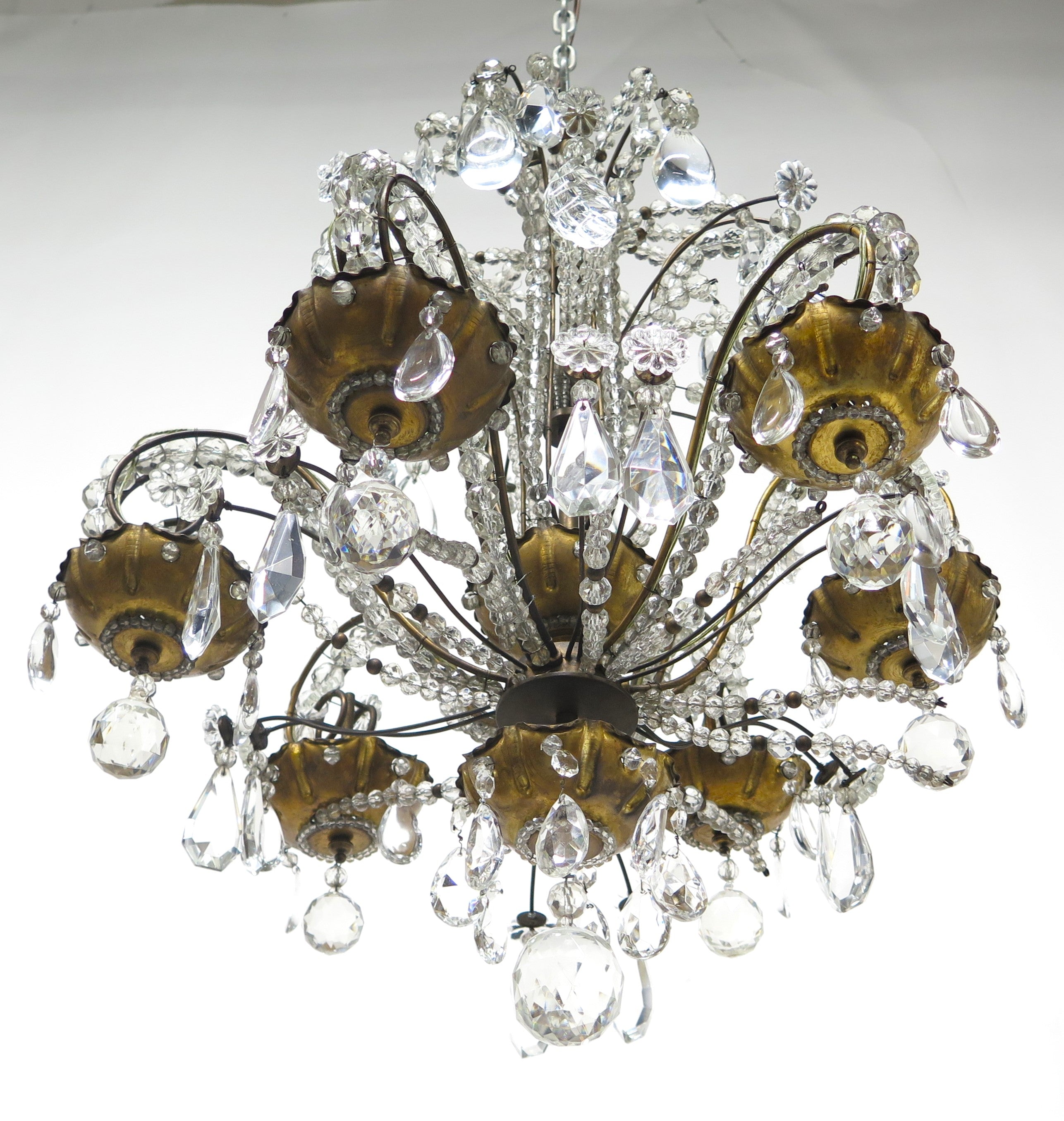 Art Deco Six-Light Chandelier by Maison Jansen