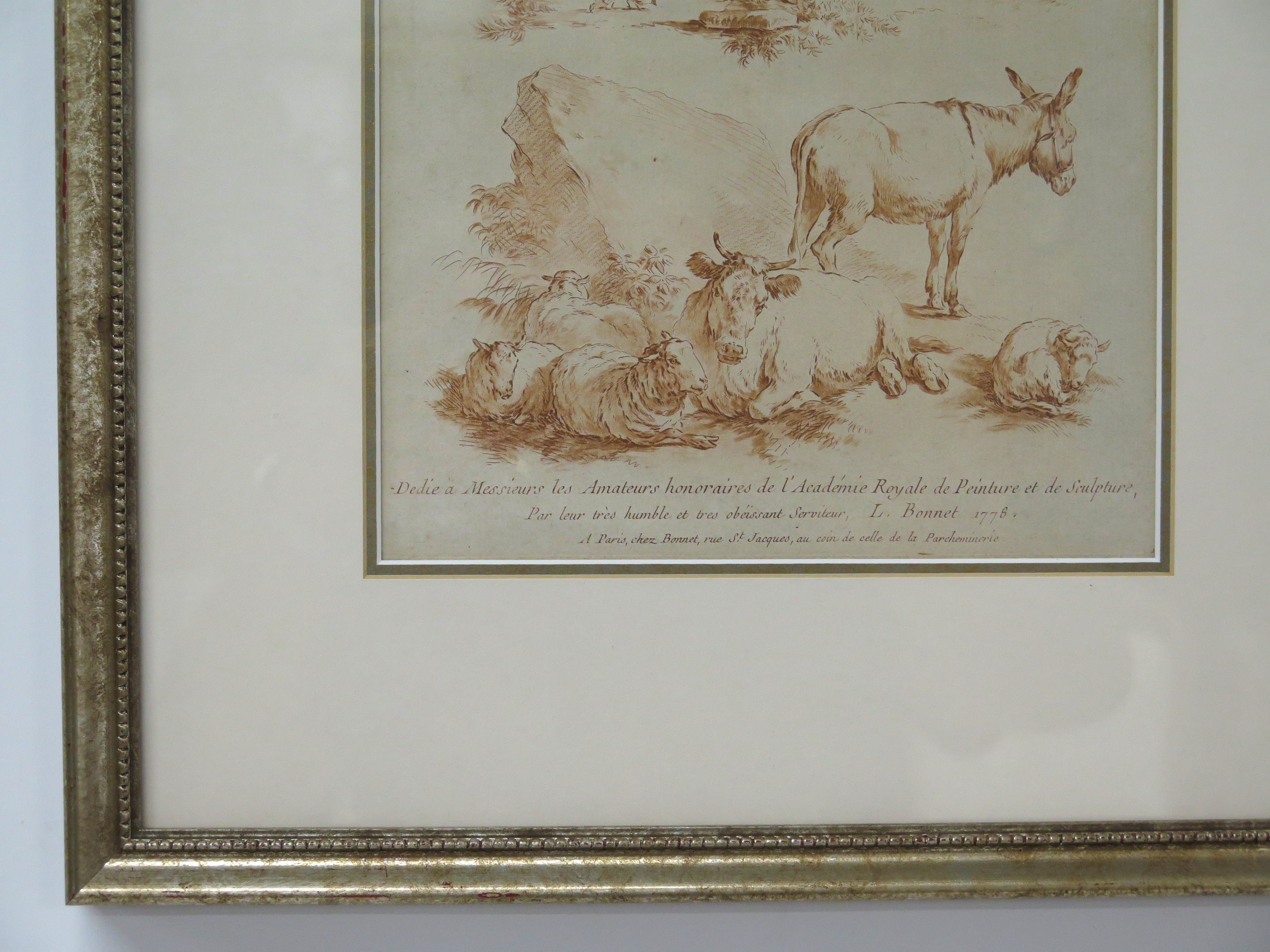 "Cahier de Principles" French School Print in the Manner of Sanguine