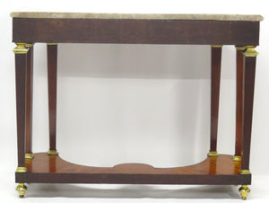A 19th Century French Brass Mounted Console Table