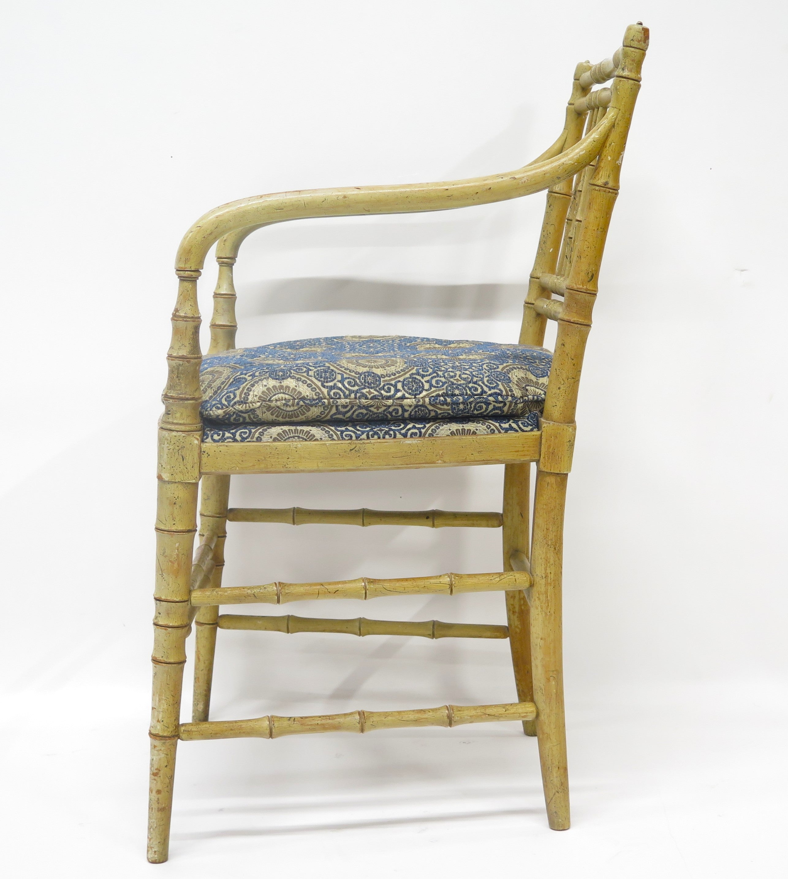 Kittinger Painted Faux Bamboo Armchair