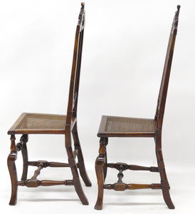 A Pair of William and Mary Walnut Side Chairs