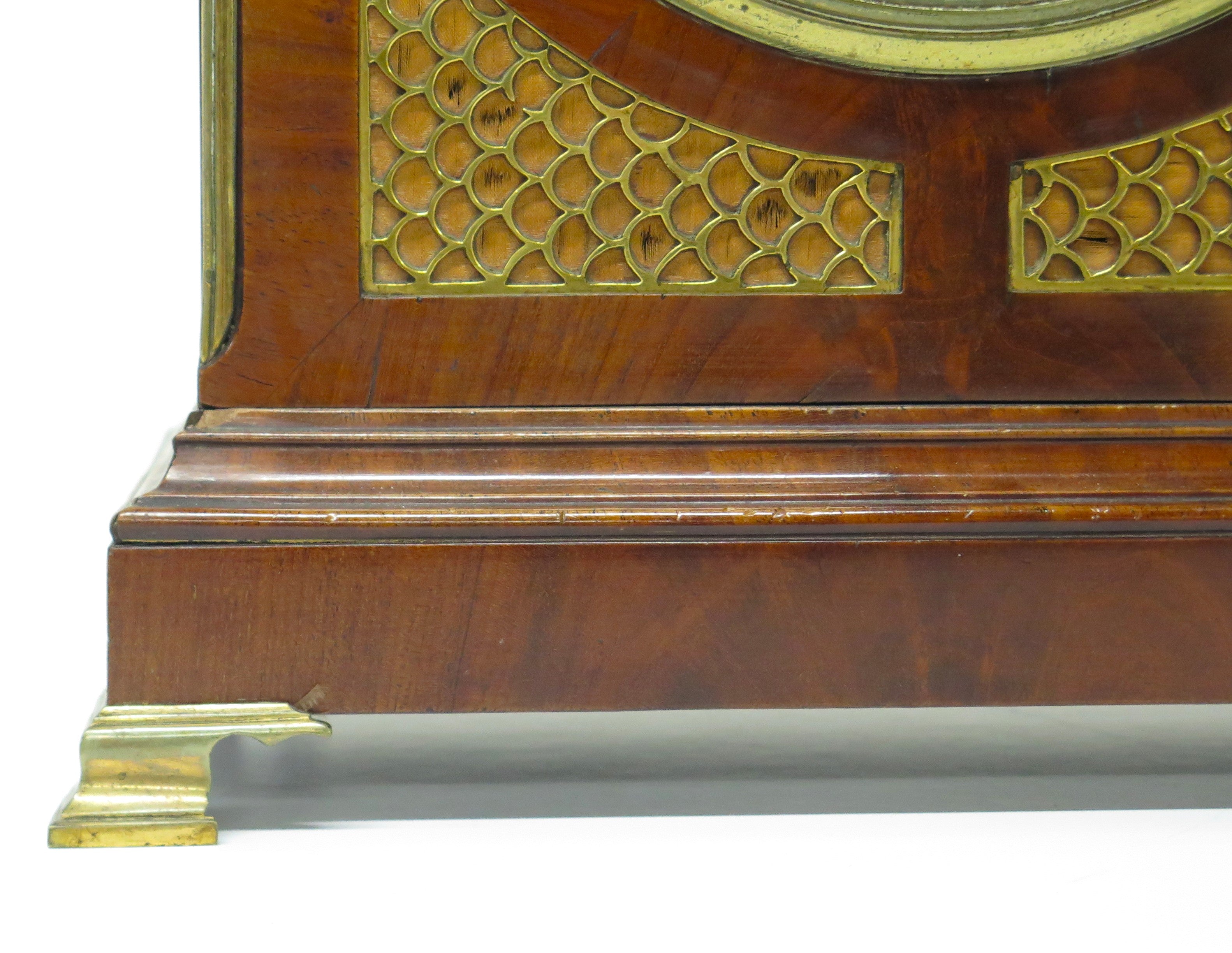 George II Mahogany Arched-Top Bracket Clock by Sly, Weymouth, England