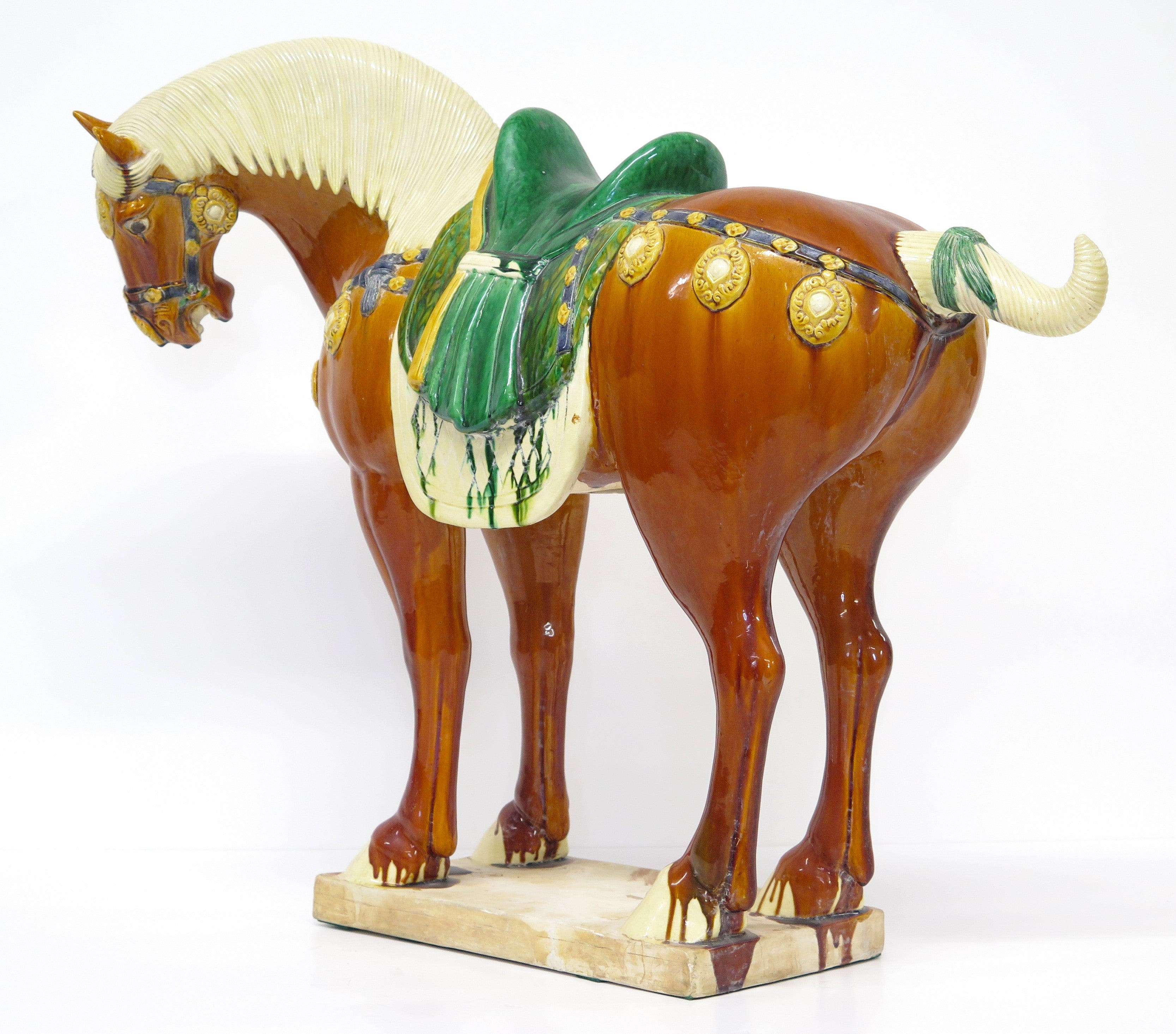 Mid-Century Tang-Style Chinese Ceramic Horse